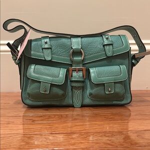 Green Leather Shoulder Bag